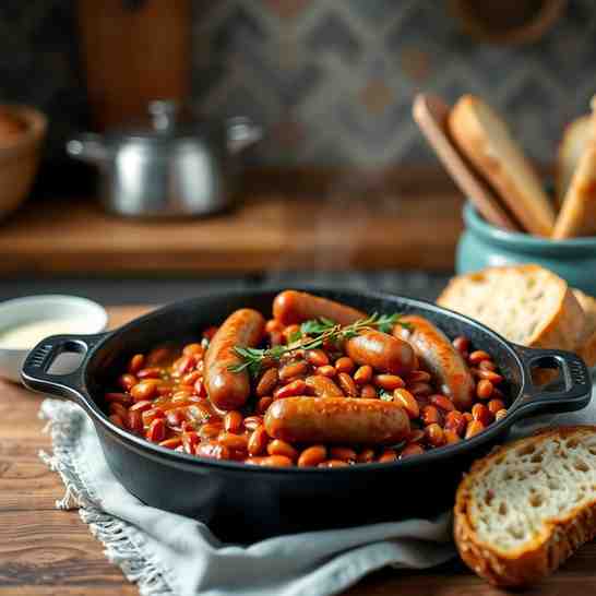 Sausage & Bean Skillet - Easy Weeknight Meal (Great with Red Beans)